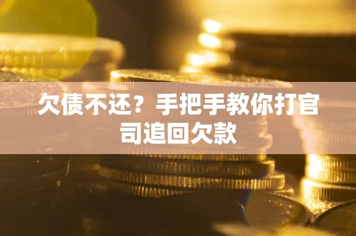 武汉欠债不还？手把手教你打官司追回欠款