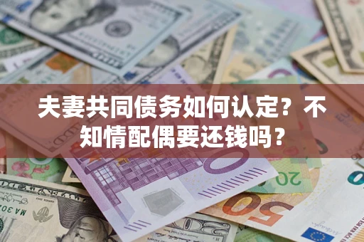 武汉夫妻共同债务如何认定？不知情配偶要还钱吗？