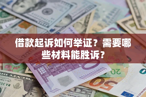 武汉借款起诉如何举证？需要哪些材料能胜诉？