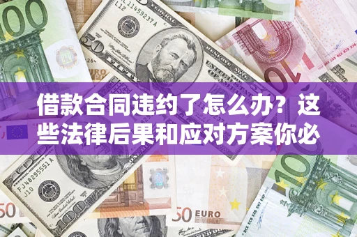 武汉借款合同违约了怎么办？这些法律后果和应对方案你必须知道