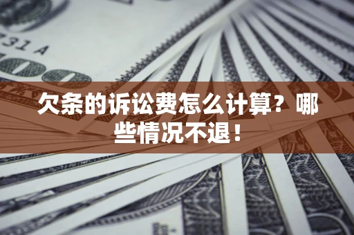 武汉欠条的诉讼费怎么计算?哪些情况不退! 武汉欠条的诉讼费怎么计算?哪些情况不退!