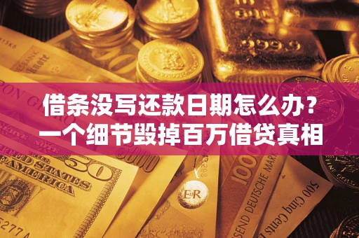 武汉借条没写还款日期怎么办？一个细节毁掉百万借贷真相