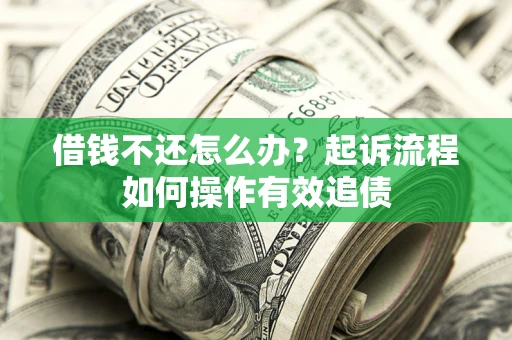 武汉借钱不还怎么办？起诉流程如何操作有效追债
