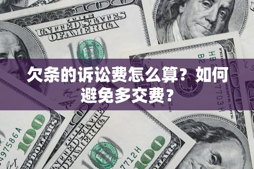 武汉欠条的诉讼费怎么算？如何避免多交费？