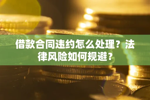 武汉借款合同违约怎么处理？法律风险如何规避？