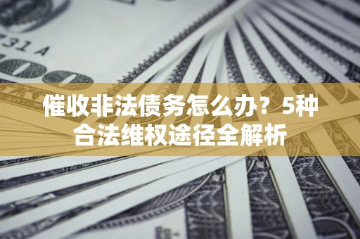 武汉催收非法债务怎么办？5种合法维权途径全解析