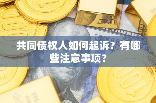 武汉共同债权人如何起诉？有哪些注意事项？