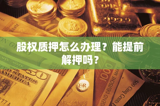 武汉股权质押怎么办理？能提前解押吗？