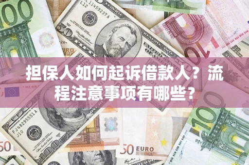 武汉担保人如何起诉借款人？流程注意事项有哪些？